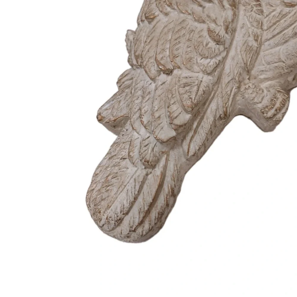 Vintage Palm Beach Carved Wood Tropical Parrot Wall Sconce Display Shelf Regency